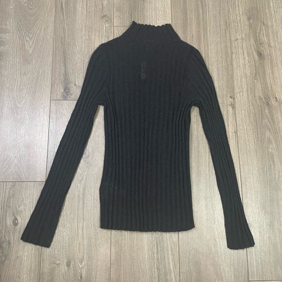 Madewell Harry Sheer Alpaca Mock Neck Lightweight Shirt US Women's XS New - Picture 3 of 6